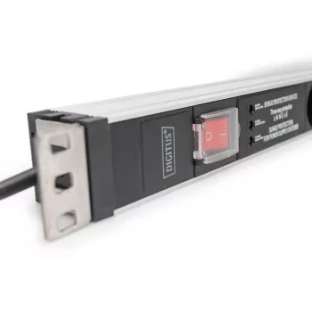 Régua de tomadas Digitus DN-95433 5 tomadas de segurança cabo de 2 m