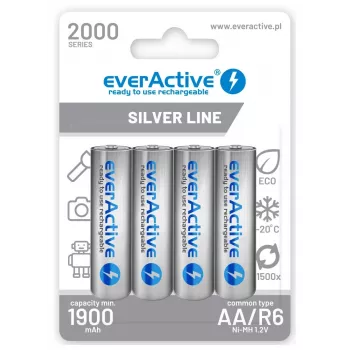 Pilha doméstica recarregável everActive EVHRL6-2000 pilha AA níquel-metal hidreto (NiMH)