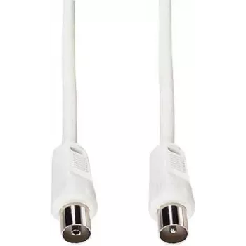 Cabo coaxial e+p HFT 3 3,5m ficha coaxial conector fêmea coaxial branco