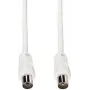 Cabo coaxial e+p HFT 3 3,5m ficha coaxial conector fêmea coaxial branco