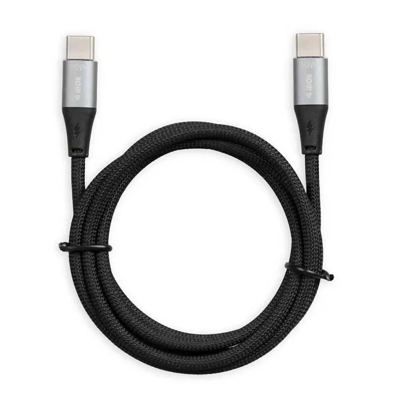Cabo USB-C iBOX IKUTC 60W 2m preto