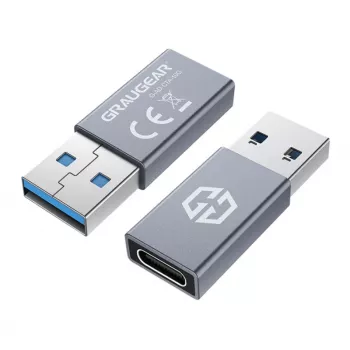 Adaptador GRAUGEAR G-AD-CTA-10G USB-A para USB-C Prateado