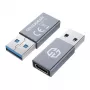 Adaptador GRAUGEAR G-AD-CTA-10G USB-A para USB-C Prateado
