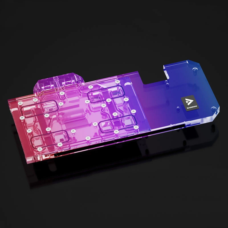 Bloco de água para GPU Barrow LRC2.0 para ASUS STRIX 3070 — cobertura total, acrílico