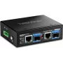 Conversor de meios de rede TRENDnet TI-BF22SFP 1GbE com 2 portas RJ-45 e 2 slots SFP