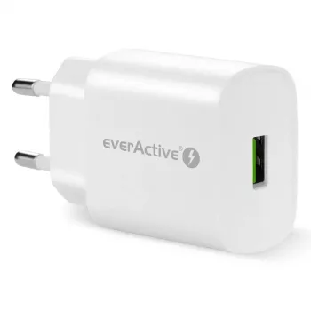 CARREGADOR DE TELEFONE 1X USB 18 W QC 3.0 BRANCO