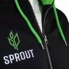 Hoodie com fecho GamersWear SPROUT Basic tamanho M preto/verde