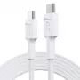 Cabo USB-C para USB-C Green Cell KABGC29W 2 m, USB 3.2 Gen 1, 60 W PD, TPE entrançado, branco