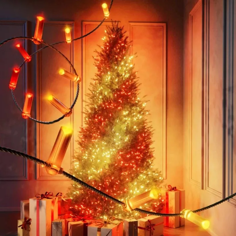 Velas de árvore de Natal LED Twinkly Candies TWKC100RGB-T 6 m forma de vela