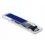 Caixa para SSD DeLOCK 42620 caixa externa para SSD M.2 NVME PCIe com conector fêmea USB Type-C, transparente