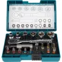 Conjunto de bits e chave de roquete Makita, 21 peças (B-54081)