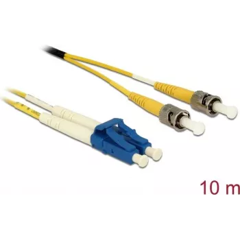 Cabo de fibra ótica DeLOCK 84696 2x LC 2x ST OS2 10 m amarelo