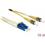 Cabo de fibra ótica DeLOCK 84696 2x LC 2x ST OS2 10 m amarelo