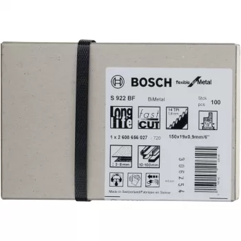 Bosch 2 608 656 027 lâmina de serra tico-tico/serra de rolos/serra sabre bimetal 100 unid.