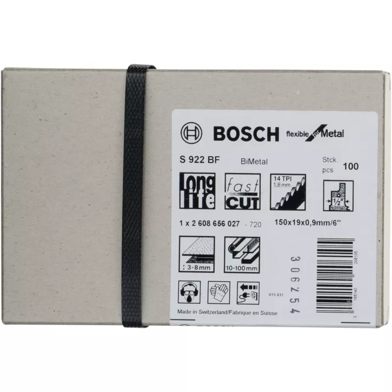 Bosch 2 608 656 027 lâmina de serra tico-tico/serra de rolos/serra sabre bimetal 100 unid.