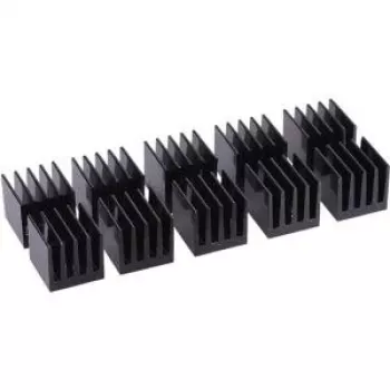 Dissipador de calor em alumínio Alphacool GPU RAM 15x15mm - preto 10 unid. (17155)