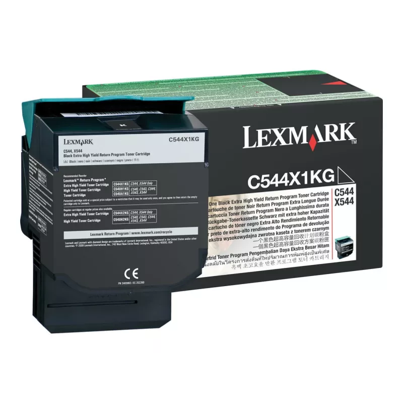 Toner Lexmark C544X1KG preto de rendimento extra elevado, 6.000 páginas