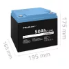 Bateria LiFePO4 QOLTEC 12,8 V 50 Ah (modelo 53704) para backup e armazenamento de energia
