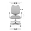 Cadeira de escritório giratória mark adler Junior 4.6 cinzento — cadeira de trabalho ergonómica compacta