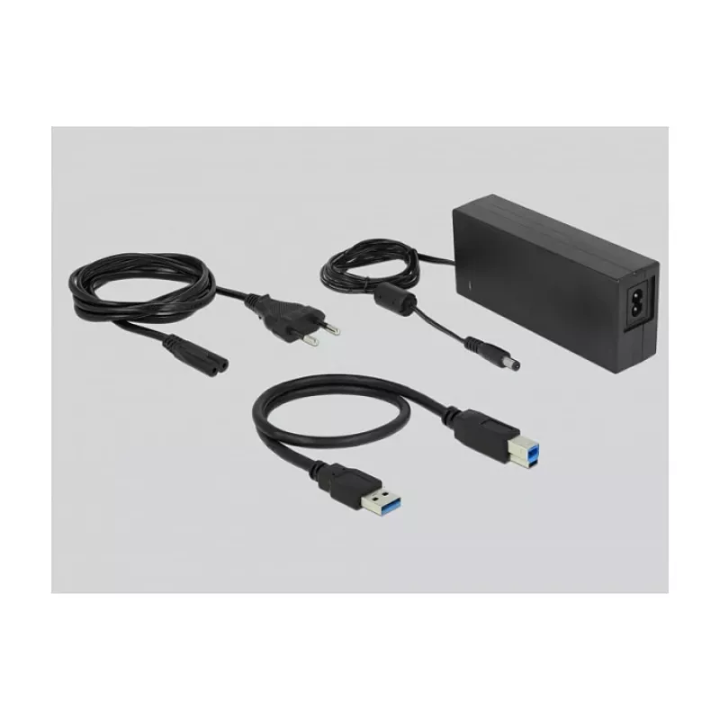 Docking station USB 3.0 Delock para 4 x SATA HDD / SSD com função de clonagem (64063)