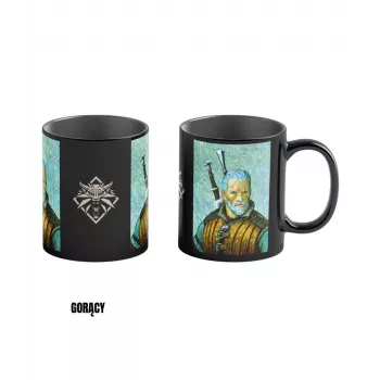 Caneca com revelação por calor Good Loot The Witcher 3 Game Art Chronicles - Geralt & Vincent van Gogh 450 ml preta