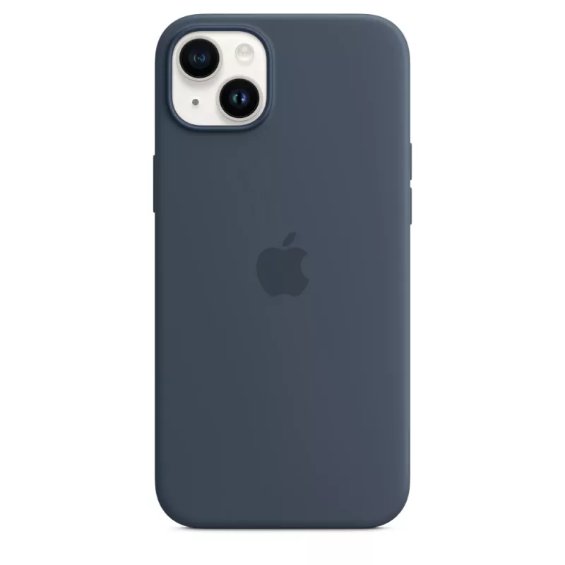 Capa de silicone Apple iPhone 14 Plus MagSafe Storm Blue