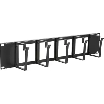 Painel de gestão de cabos LOGON RAO115BL preto alumínio 19 polegadas