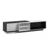 Móvel de TV Cama SIGMA1 180 branco/preto brilhante