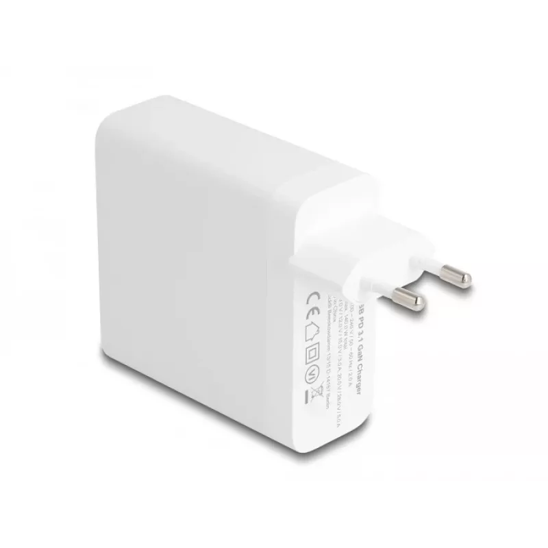 Carregador DeLOCK USB GaN 140W PD 3.1 interior AC universal