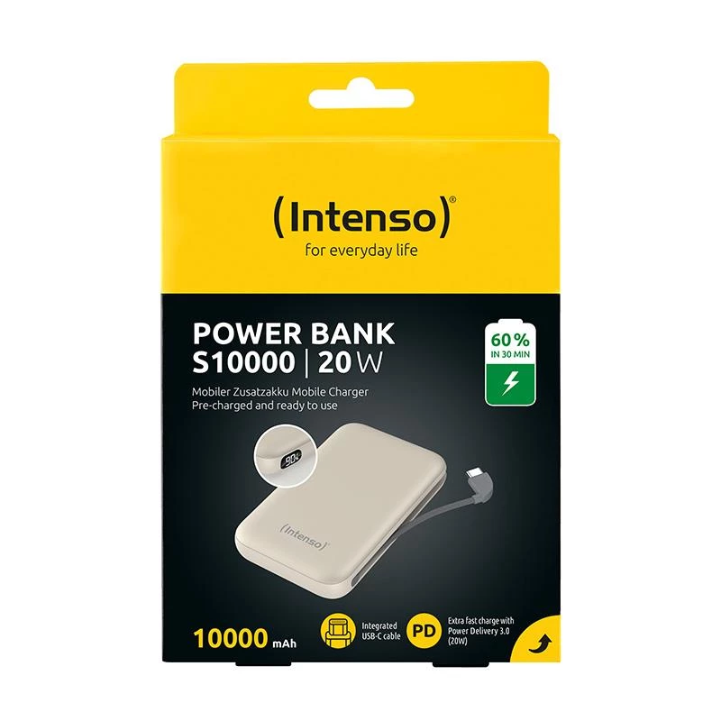 Bateria externa USB 10000MAH/BEIGE S10000 7333031 Intenso