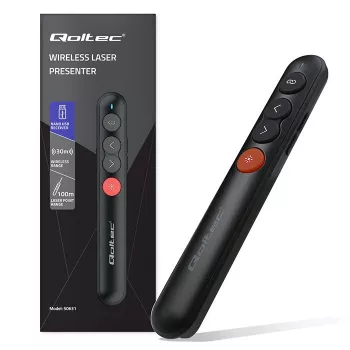 Apresentador com laser pointer 4em1 USB 3.0 2,4 GHz 30 m