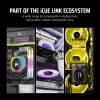 CORSAIR iCUE LINK LX120-R RGB Reverse Blade PWM ventoinha para caixa, 120 mm, branca
