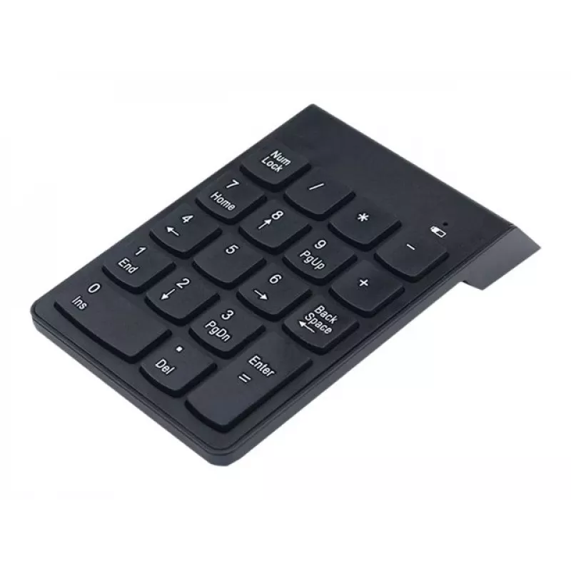 Gembird KPD-W-02 teclado numérico sem fios, 2,4 GHz, USB, 18 teclas, preto