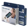 Placa de som externa USB Gembird Virtus2 — interface USB, auscultadores de 3,5 mm, azul transparente