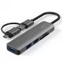 Adaptador USB 3.0 - 3 x USB 3.0, SD, TF