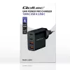 Carregador Qoltec GaN POWER PRO | 2xUSB-C | 2xUSB | 130W | 5-20V | 1.5-5A | XP | preto