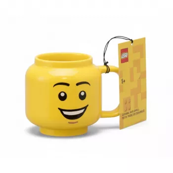 Caneca de cerâmica Room Copenhagen LEGO Happy Boy Small Amarela 40460806 — caneca de cerâmica pequena, design LEGO