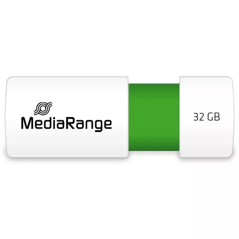 MediaRange - Pen drive - 32 GB - USB 2.0 - Branco, Verde (MR973)