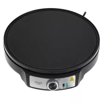 Adler AD 3093 Máquina de crepes elétrica 2 em 1 de dupla face, 1600 W, Preto