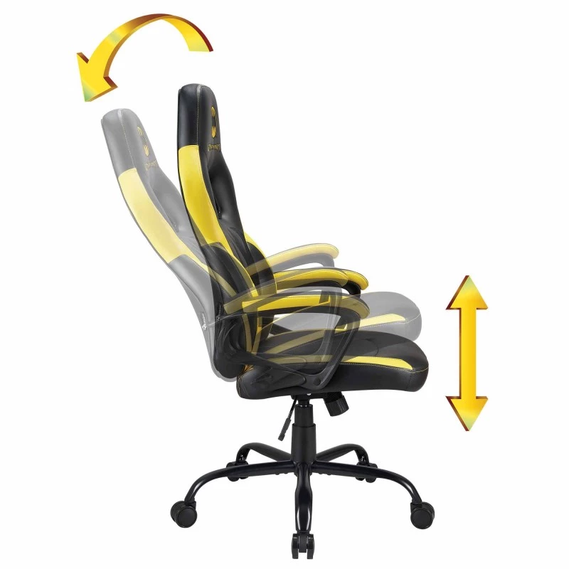 Cadeira gaming para PC Subsonic SA5642-B1 assento acolchoado preto amarelo 120 kg