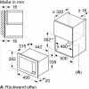 Micro-ondas de encastrar solo Bosch BFL523MW3, 800 W, 20 L, branco, controlo tátil e rotativo