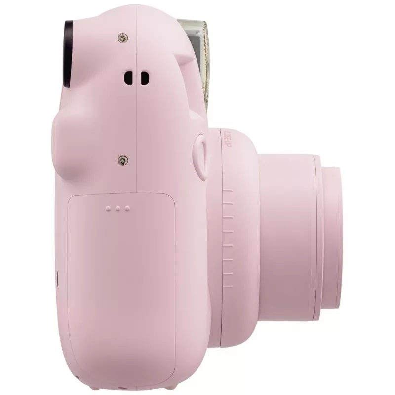 Máquina fotográfica instantânea Fujifilm Instax Mini 12 rosa — imagem 86×54 mm, filme 62×46 mm, distância focal 60 mm