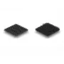 Pontos de velcro DeLOCK quadrados autoadesivos 64 unid. preto