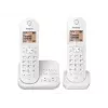 Panasonic KX-TGC422G - telefone sem fios - atendedor de chamadas com identificação de chamadas - DECT - branco + telefone adicional (KX-TGC422GW)