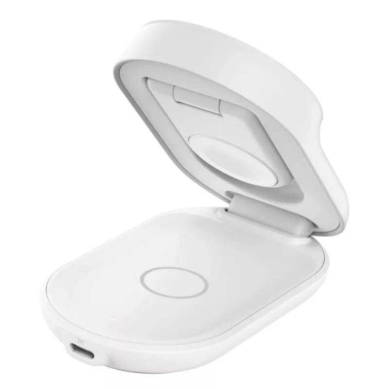 Carregador de interior Belkin UltraCharge 25W Qi2 3em1 carregador magnético UE branco redondo