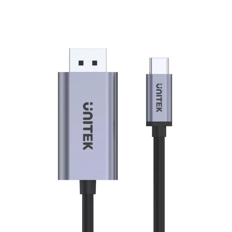 Adaptador de cabo UNITEK V1409A USB-C DisplayPort preto, cinzento