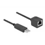 Cabo de ligação série DeLOCK 64163 USB 2.0 Type-A para RS-232 RJ45 50 cm preto