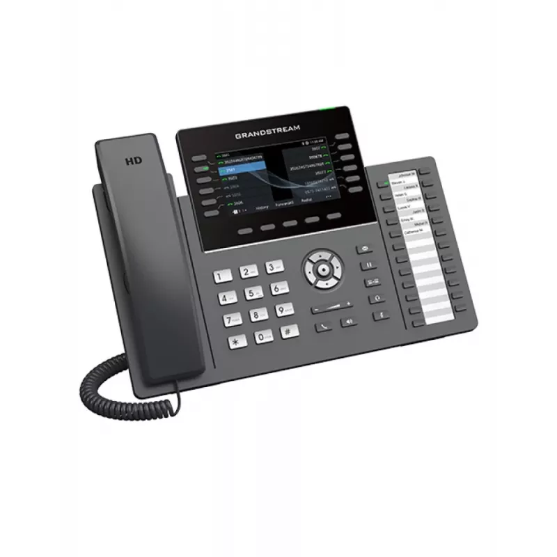 Telefone IP Grandstream Networks GRP2636 preto 12 linhas LCD Wi-Fi