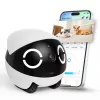 Enabot ROLA Mini robô companheiro para animais de estimação, laser, 5000 mAh, branco/preto