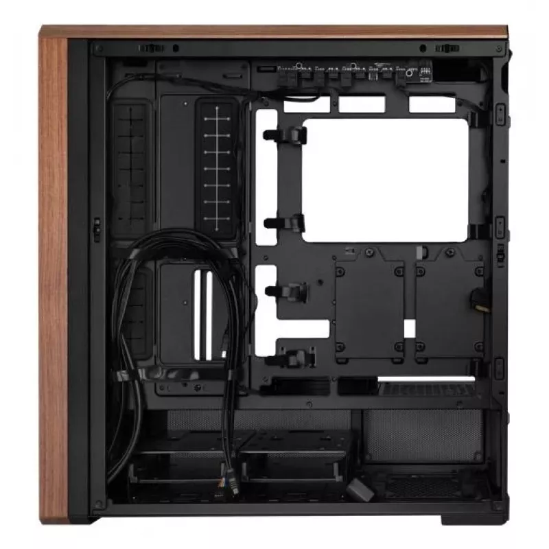 Caixa de PC Lian Li Lancool LAN217X Midi Tower preto, madeira